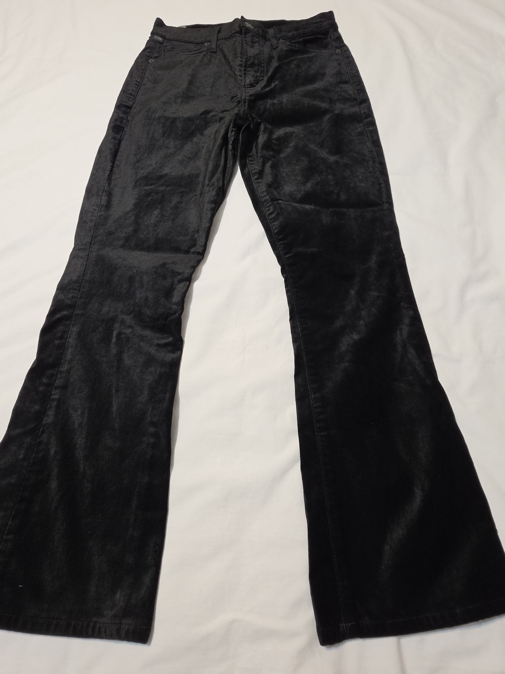 Citizens Of Humanity Black Demy Cropped Flare Trousers